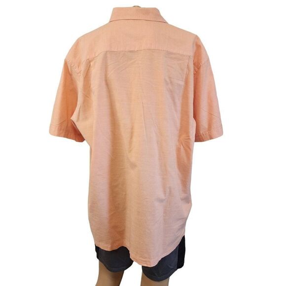 Izod Button Down Peach Short Sleeve Shirt in XL - Picture 2 of 5
